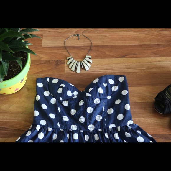 Strapless Polkadot Sunmer Dress - Picture 3 of 5